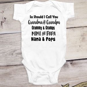 Baby Announcement Onesie for grandparents!